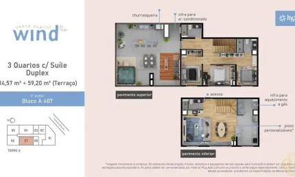 Wind urban habitat - apartamento à venda no bairro santa felicidade - curitiba/pr