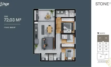 Stone Urban Habitat - Apartamento à venda no bairro Novo Mundo - Curitiba/PR