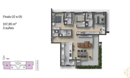 Galeria Hype Casa Nativa - Apartamento à venda no bairro Juvevê - Curitiba/PR