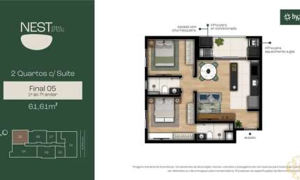 Nest Urban Habitat - Apartamento à venda no bairro Tingui - Curitiba/PR