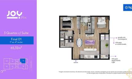 Joy City Habitat - Apartamento à venda no bairro Tingui - Curitiba/PR