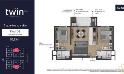 Twin Urban Habitat - Apartamento à venda no bairro Portão - Curitiba/PR