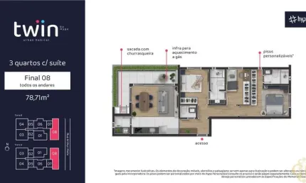 Twin urban habitat - apartamento à venda no bairro portão - curitiba/pr