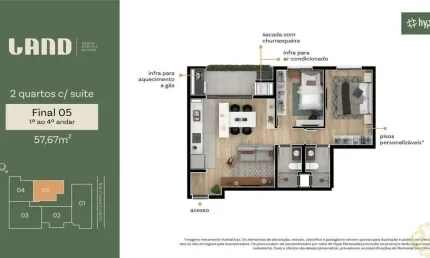 Land Urban Habitat - Apartamento à venda no bairro Boa Vista - Curitiba/PR