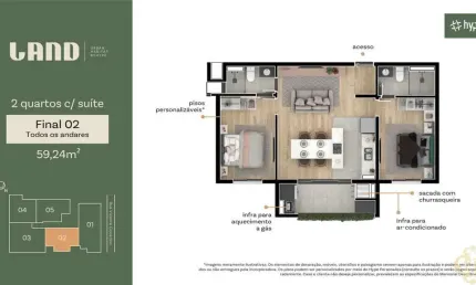Land Urban Habitat - Apartamento à venda no bairro Boa Vista - Curitiba/PR