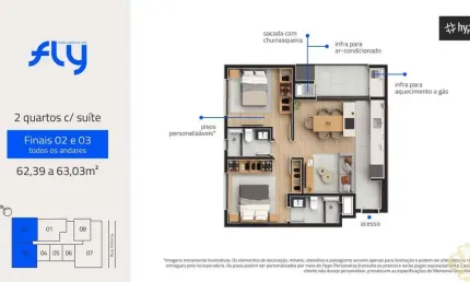 Fly Urban Habitat - Apartamento à venda no bairro Cabral - Curitiba/PR