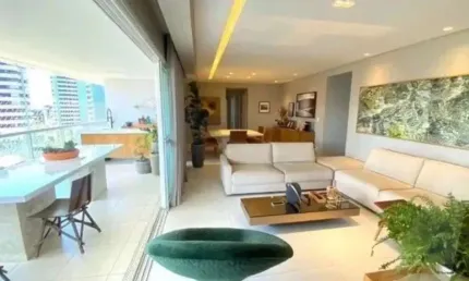 Apartamento na Barra para venda com 4 suítes e 5 banheiros com infraestrutura no morro ipiranga
