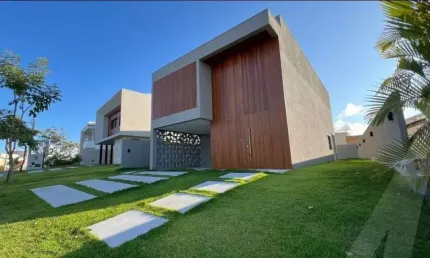 Casa com 4 suíte em condomínio fechado em alphaville litoral norte 2 com piscina para venda