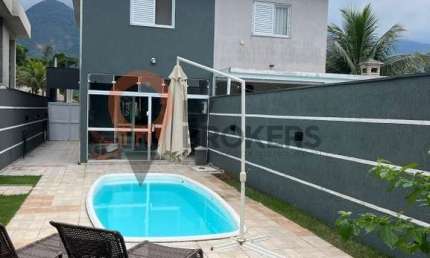 SOBRADO A VENDA MORADA DA PRAIA PORTEIRA FECHADA 3 QUARTOS 1 SUITE PISCINA - OPORTUNIDADE -  BERTIOGA