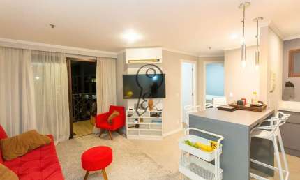 Apartamento 2 dormitórios, 1 vaga todo mobiliado para locação, Vila Olímpia, São Paulo, SP