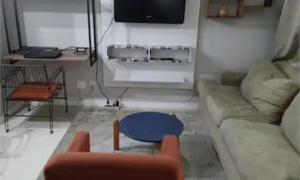 Flat com 1 quarto à venda na Avenida Ibijaú, Moema, São Paulo