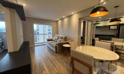 Apartamento mobiliado com 1 dormitório para alugar, 50 m² por R$ 4.885/mês - Edifício Hit - Alphaville -Barueri/SP