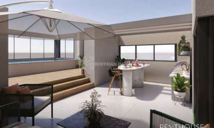 Lançamento cobertura Penthouse na planta com 3 suítes 2 ou 3 vagas + depósito a venda no Barcelona