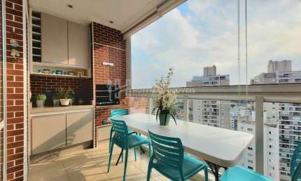 Apartamento com 3 dormitórios 1 suíte 2 vagas com sacada gourmet a venda no Santa Paula SCS