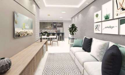 Apartamento para Venda em Praia Grande, Ocian, 3 dormitórios, 1 suíte, 2 banheiros, 2 vagas