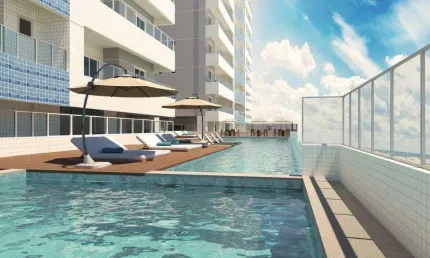 Apartamento para venda em praia grande, ocian, 3 dormitórios, 1 suíte, 2 banheiros, 2 vagas