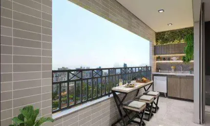 Apartamento para Venda em Praia Grande, Canto do Forte, 2 dormitórios, 2 suítes, 2 banheiros, 1 vaga