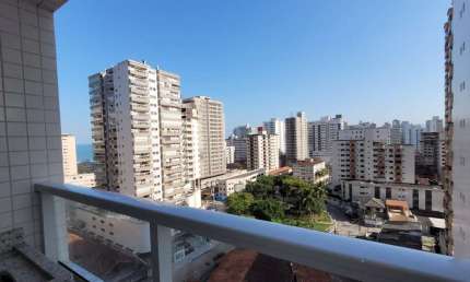 Apartamento para Venda em Praia Grande, Aviação, 1 dormitório, 1 suíte, 2 banheiros, 1 vaga