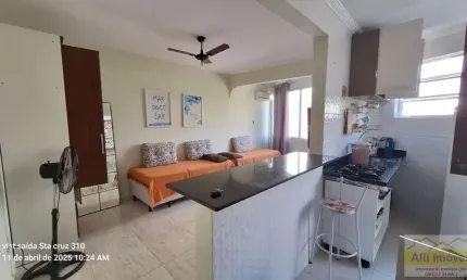 Kitnet para Locação em Praia Grande, Canto do Forte, 1 banheiro, 1 vaga