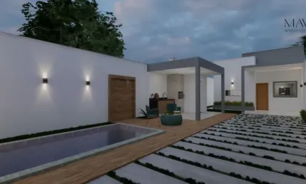 CASA A VENDA NO TURU COM  FINO ACABAMENTO ENTADA COM BLOQUETES).