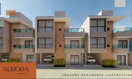 Casa em condomínio fechado com 3 quartos à venda no Pitangueiras, Lauro de Freitas  por R$ 669.000