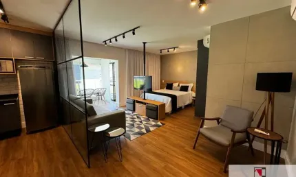 Apartamento para locação na Chácara Santo Antônio , 1 dormitório e 77 m ²