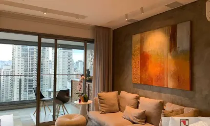 Vendo vila nova conceição, prédio semi novo com 74 mts, mobiliado, 2 vagas