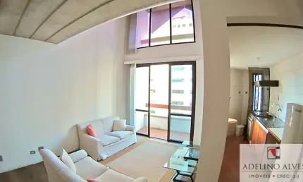Apto duplex p/locação  em moema - 1 dorm - semi mobiliado - prox metrô