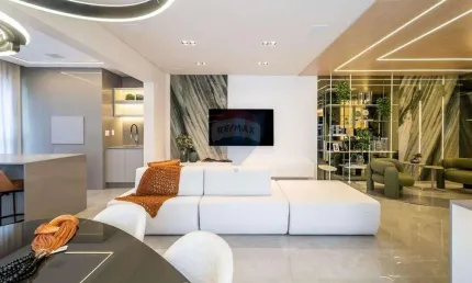 Apartamento quadra mar a venda no Shard Tower, 198m2, 04 suítes e 03 vagas de garagem em Meia Praia, Itapema- SC