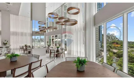 Apartamento em Balneário Camboriú na Quadra Mar da Barra Norte, Edifício FG Skyline Tower, com 151m2, 4 suítes, 2 vagas de garagem