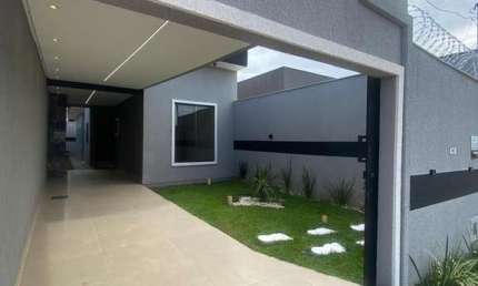 Casa nova com 3 quartos e suíte no Residencial Ravena – Senador Canedo