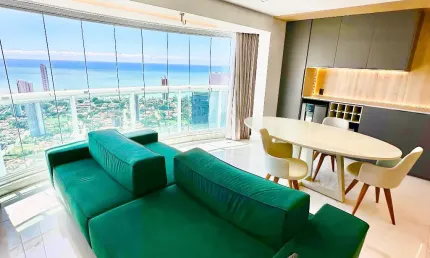 Apartamento para Aluguel em Ponta Negra – 58m², Mobiliado, Vista para o Mar - Condomínio Residencial Estrela do Atlântico