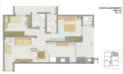 Apartamento à venda 2 quartos, 1 suite, 1 vaga, 69.63m², perequê-açu, ubatuba - sp | edifício sete