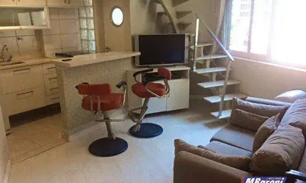 Apartamento duplex com 1 dormitório para locação em Moema