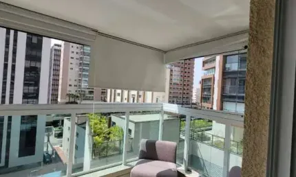 Studio para locação com varanda mobiliado, 35 m² - Itaim Bibi
