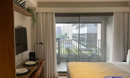 STUDIO , MOBILIADO PARA LOCAÇÃO, INDIANÓPOLIS ,1 DORM, ÓTIMO LOCAL , 30M2