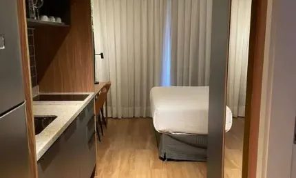 Studio , mobiliado para locação, indianópolis ,1 dorm, ótimo local , 30m2