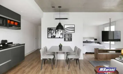 Studio mobiliado para locação com 01 vaga e 63 m² - cidade monções
