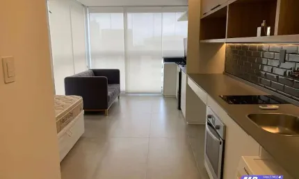APARTAMENTO STUDIO, LOCAÇÃO, JARDIM PAULISTA,VARANDA INT, MOBILIADO, 27M2