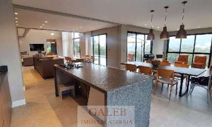 Mansão Nova, 4 suites Piscina Borda infinita em condomínio Alto Padrão Atibaia-SP