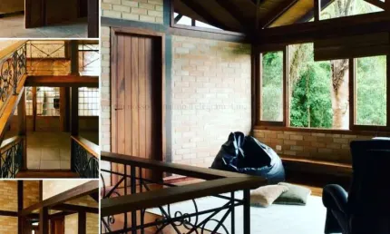 Sobrado diferenciado construído com material de demolição