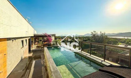 Luxuosa  cobertura em prédio pertinho da praia de itacoatiara com 3 quartos à venda, 240 m² por r$ 2.800.000 - itacoatiara - niterói/rj
