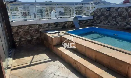 Cobertura com 3 quartos, aceita permuta por imóvel de menor valor, à venda, 130 m² por r$ 1.300.000 - icaraí - niterói/rj