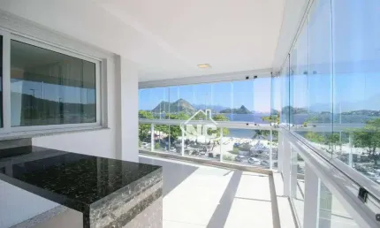 Apartamento vista mar com 4 quartos à venda, 271 m² por r$ 2.600.000 - charitas - niterói/rj