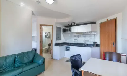 Flat para venda em brooklin paulista com 1 quarto, 34m²