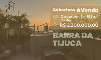 Cobertura com 2 dormitórios à venda, 185 m² por R$ 2.300.000,00 - Barra da Tijuca - Rio de Janeiro/RJ