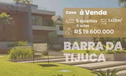 Casa com 5 dormitórios à venda, 1412 m² por R$ 19.600.000,00 - Barra da Tijuca - Rio de Janeiro/RJ