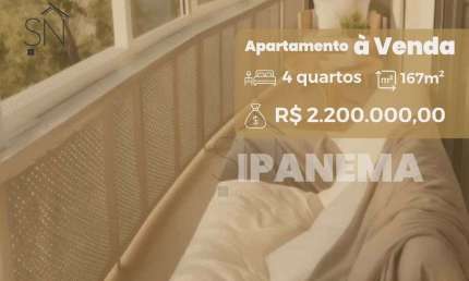 Apartamento garden com 4 dormitórios à venda, 167 m² por R$ 2.200.000 - Ipanema - Rio de Janeiro/RJ