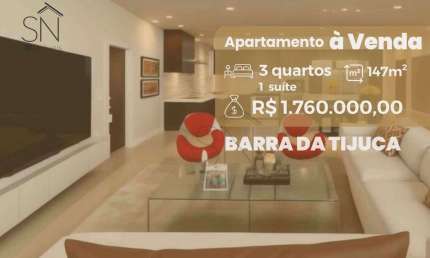 Apartamento com 3 quartos à venda na Rua Padre Alfredo Perez Gonzales, Barra da Tijuca, Rio de Janeiro