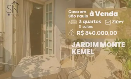 Casa com 3 suíte à venda, 210 m² por R$ 840.000 - Jardim Monte Kemel - São Paulo/SP